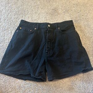 Buck Mason Black Jean Shorts High-Waisted Denim